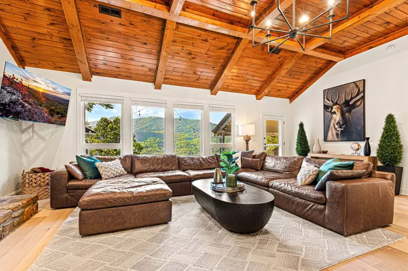 West Great Room, mountain light