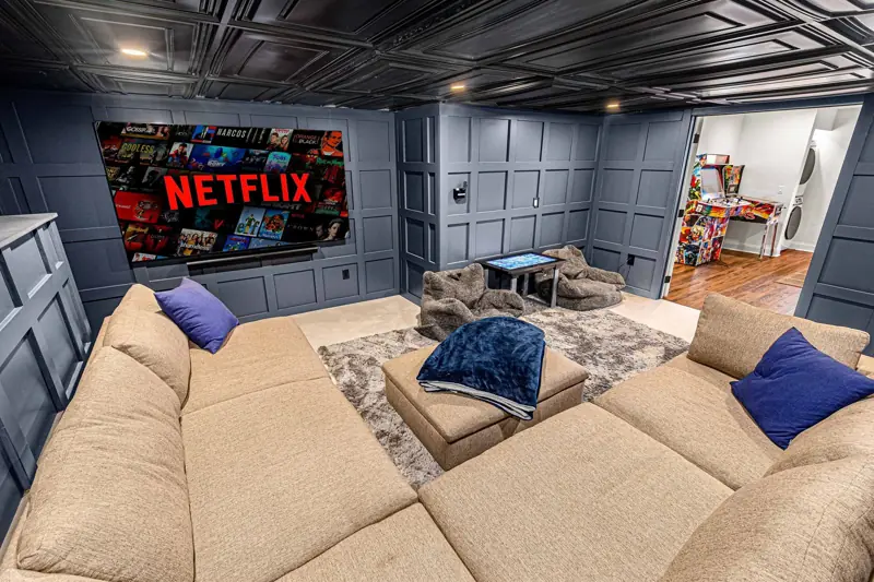 Movie room — 86-inch screen