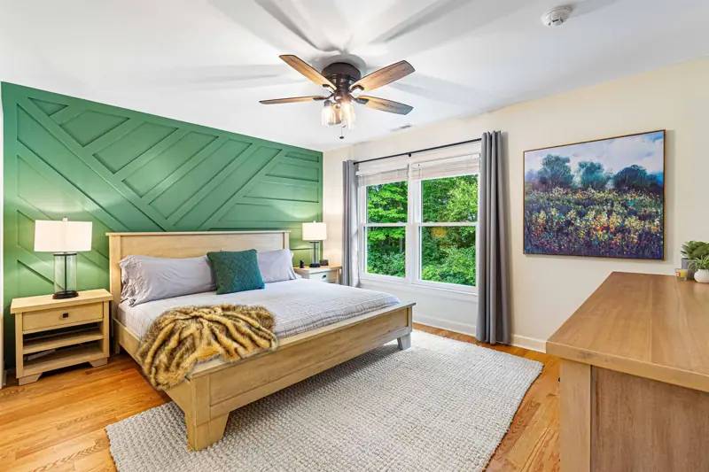 Upper-level bedroom one — king