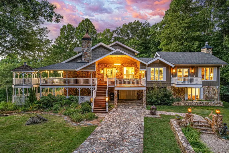 Front approach at dusk